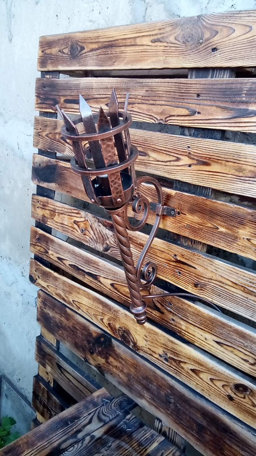 Wall sconce, torch, new home gift, personalized gift, medieval, castle, hotel, restaurant, viking, Middle Ages, iron gift,anniversary,sconce