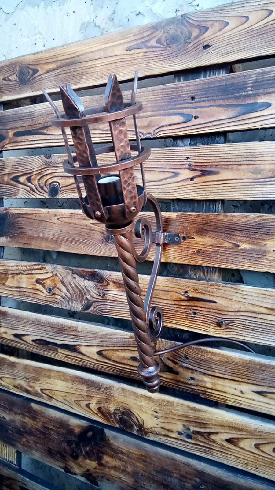 Wall sconce, torch, new home gift, personalized gift, medieval, castle, hotel, restaurant, viking, Middle Ages, iron gift,anniversary,sconce