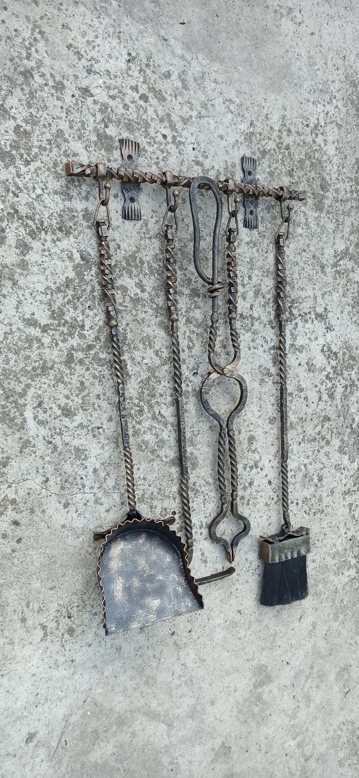 Fireplace tools, fireplace, fire poker, BBQ, grill, medieval decor, medieval tools, gift set, iron gift, anniversary, birthday, steel gift