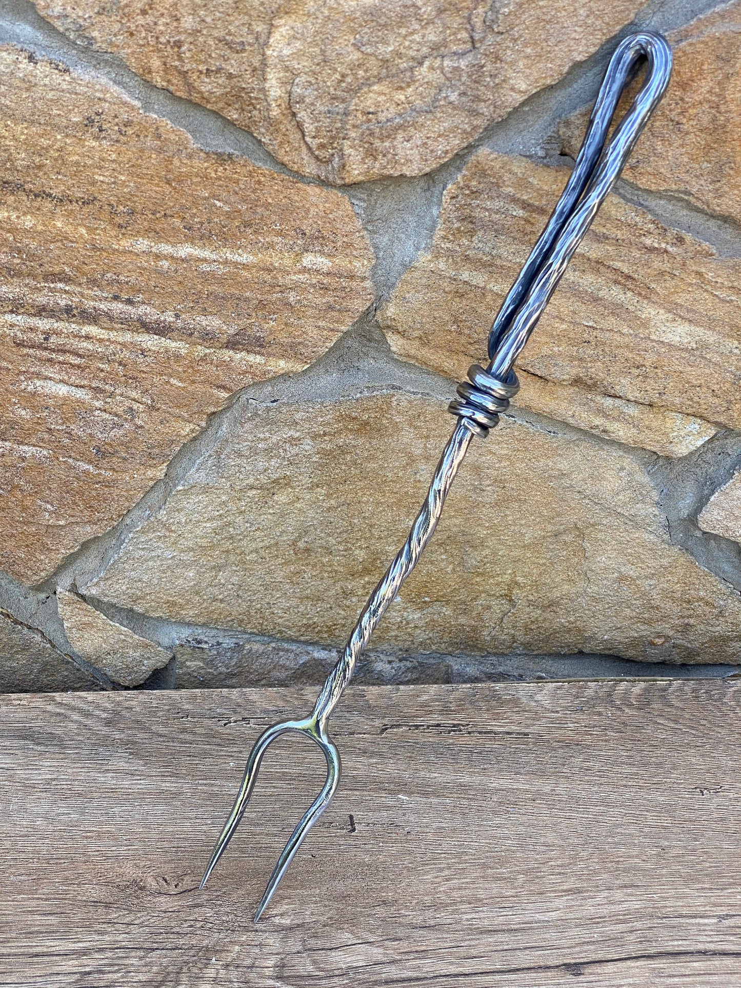 Stainless steel fork, BBQ fork, grilling gift, medieval fork, steel anniversary, medieval cutlery, 11th anniversary gift, steel gift, BBQ