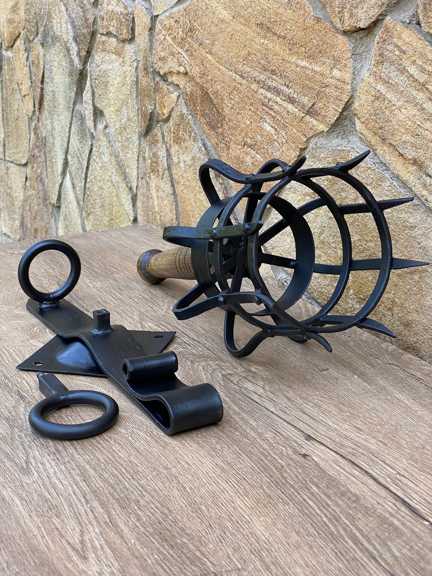 Torch, candle holder, medieval torch, solar light, solar lantern, Christmas, birthday, anniversary, antique, 5th anniversary, iron gift, dad