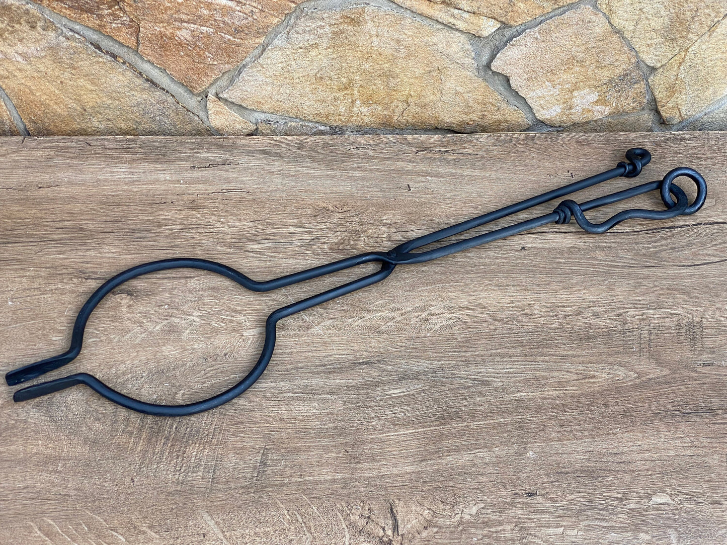 Fireplace tongs, tongs, tools, fireplace tools, fireplace, fire poker, Christmas, birthday, gift for dad, mens gift, anniversary, iron gift