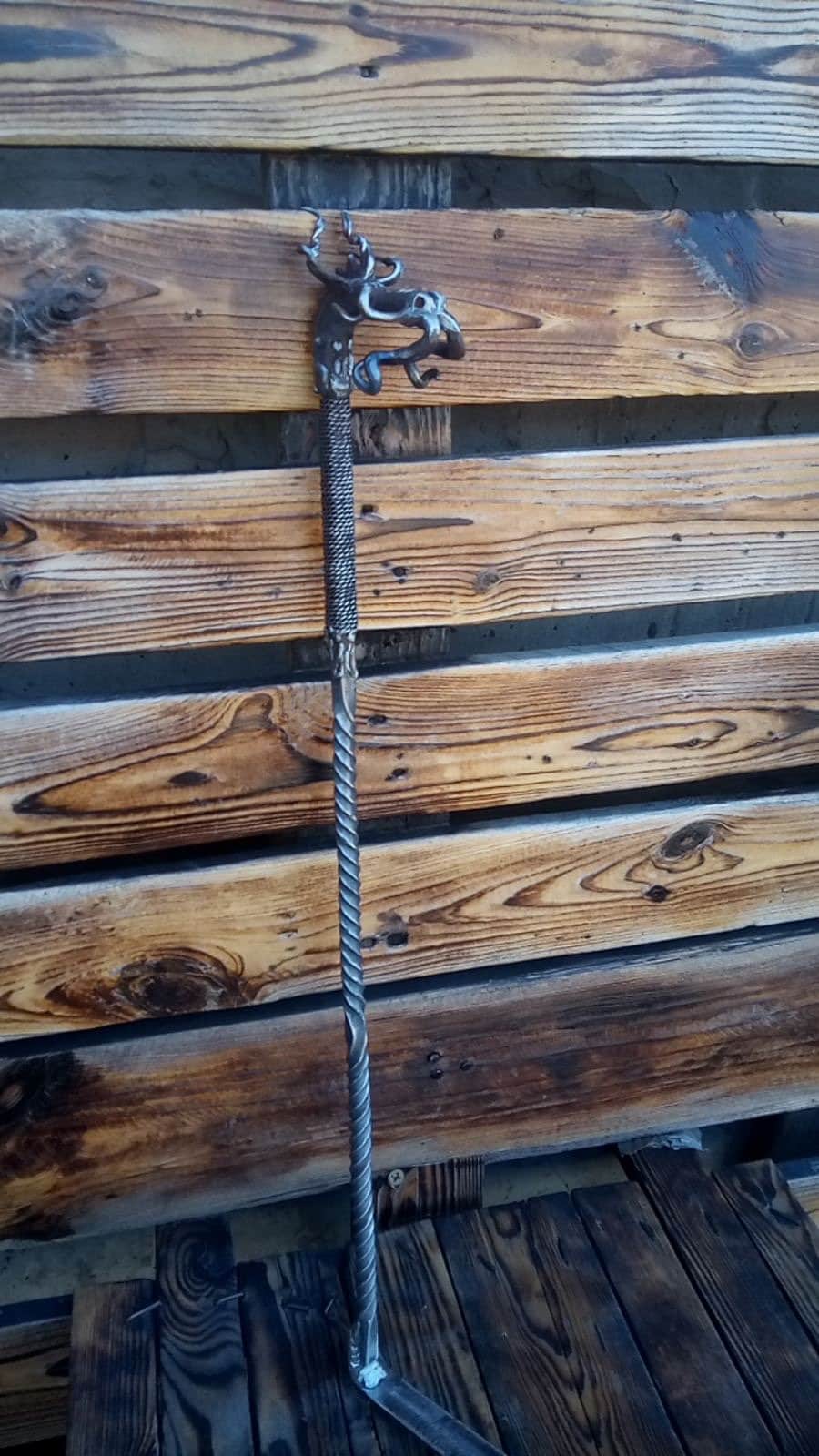 Fire poker, fireplace poker, dragon, medieval, 6th anniversary, iron gift, BBQ, firewood, fire,Christmas,grill,birthday,steel gift,mens gift