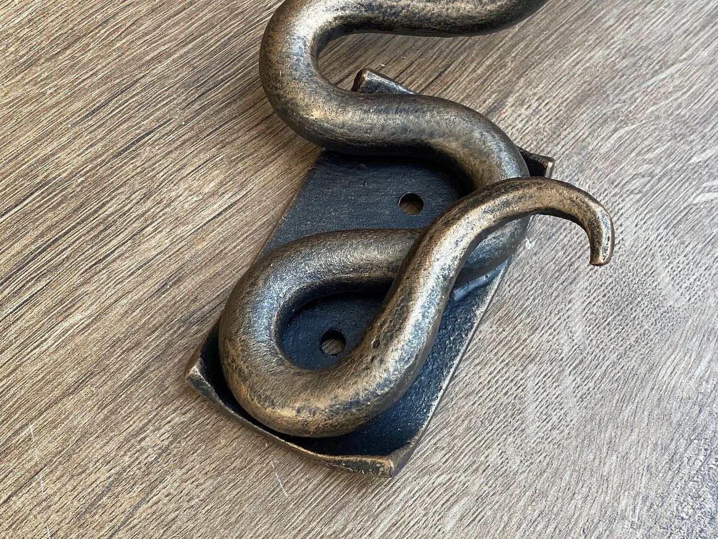 Snake door handle, nature, snake door knocker, door handle, entrance door, barn door pull, door pull, snake decor, iron snake, snake lover