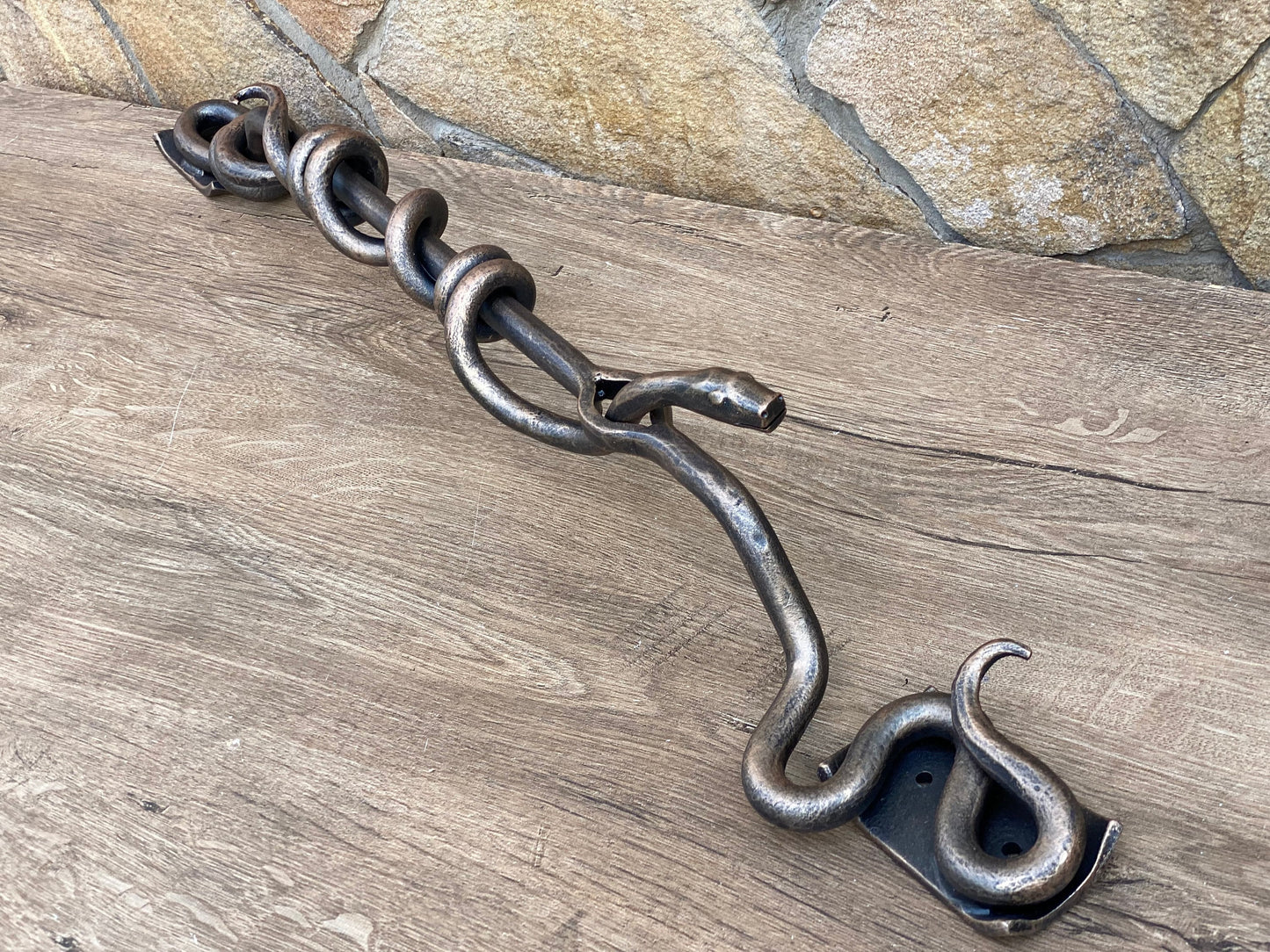 Snake door handle, nature, snake door knocker, door handle, entrance door, barn door pull, door pull, snake decor, iron snake, snake lover