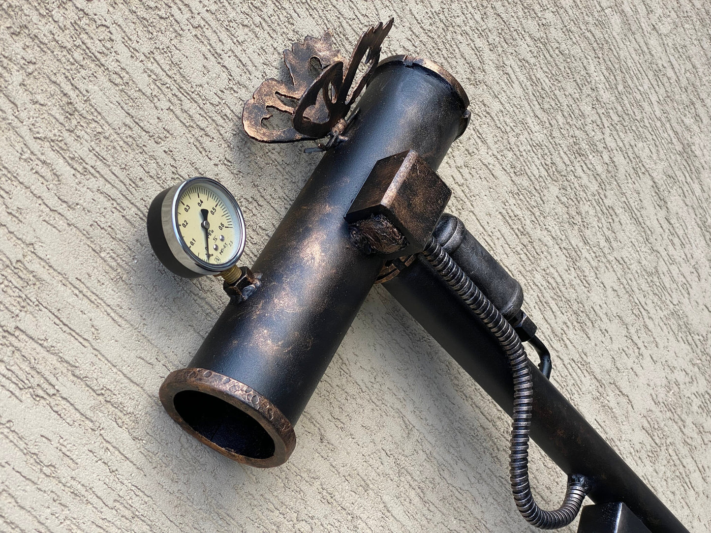 Steampunk mailbox, mailbox, post box, mail box, custom mailbox, industrial art, steampunk, iron gift, recycled, newspaper, magazine