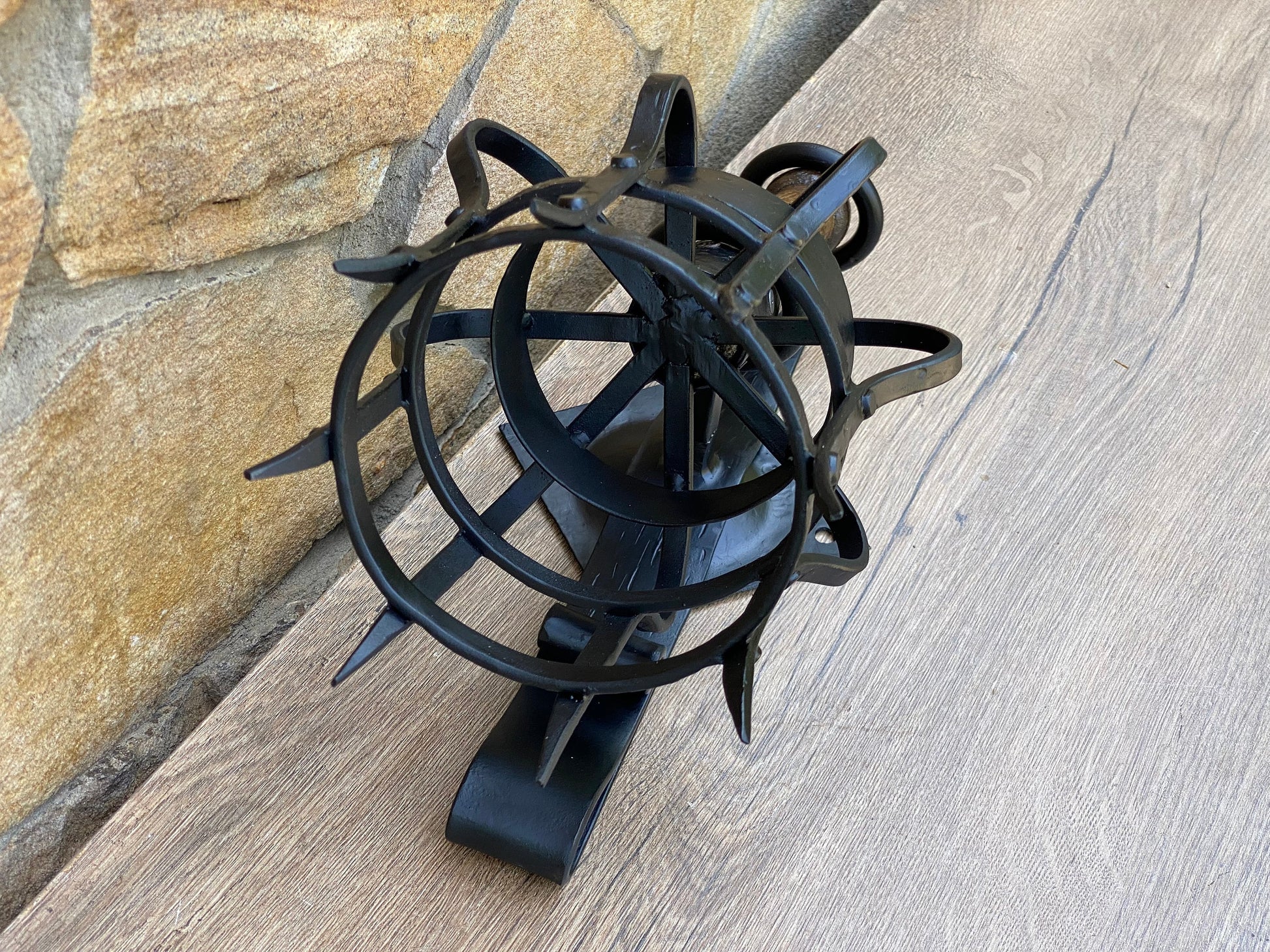 Torch, candle holder, medieval torch, solar light, solar lantern, Christmas, birthday, anniversary, antique, 5th anniversary, iron gift, dad