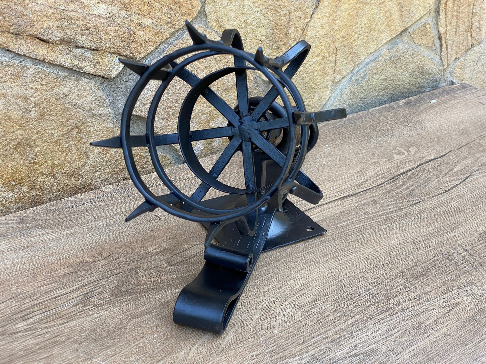 Torch, candle holder, medieval torch, solar light, solar lantern, Christmas, birthday, anniversary, antique, 5th anniversary, iron gift, dad