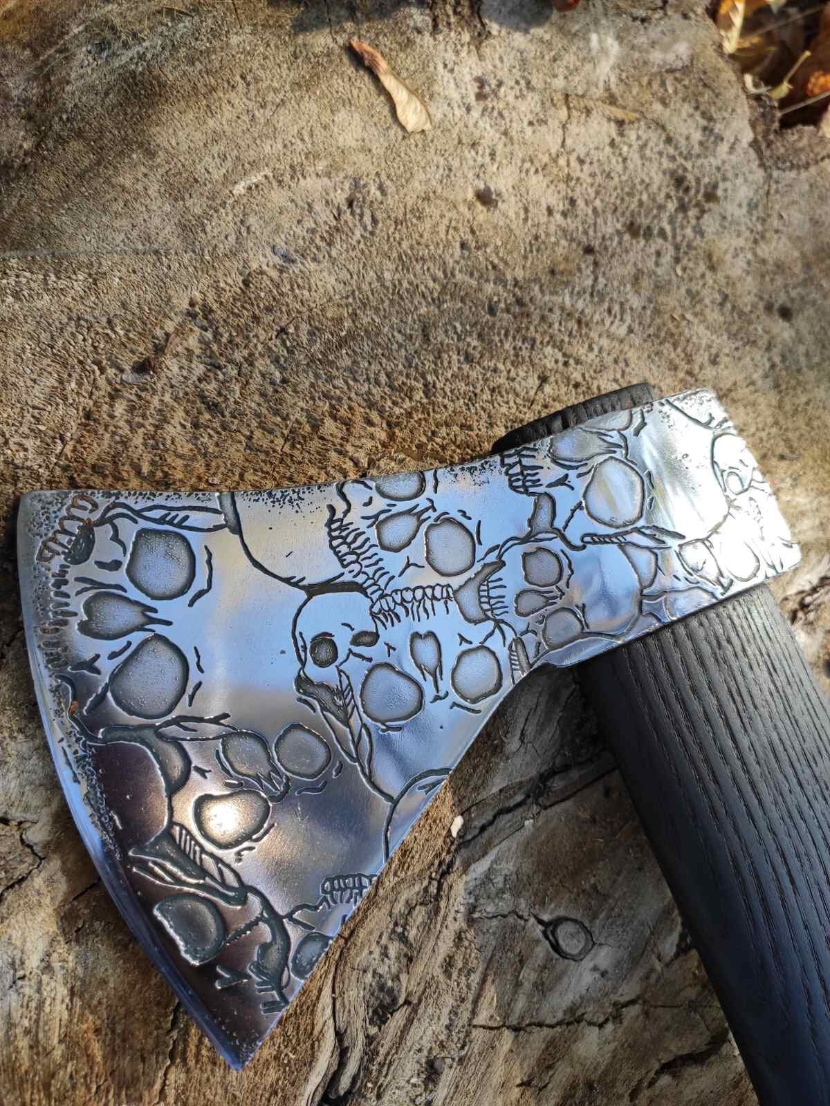 Axe, spear, skull, skeleton, viking, mens gift, Halloween, iron gift, steel gift, birthday, anniversary,Christmas,military,Father,graduation