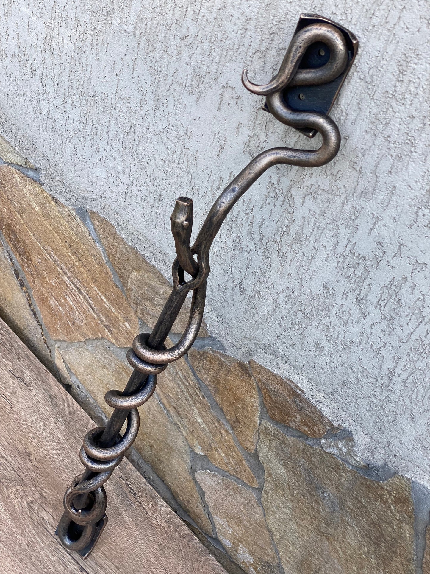 Snake door handle, nature, snake door knocker, door handle, entrance door, barn door pull, door pull, snake decor, iron snake, snake lover