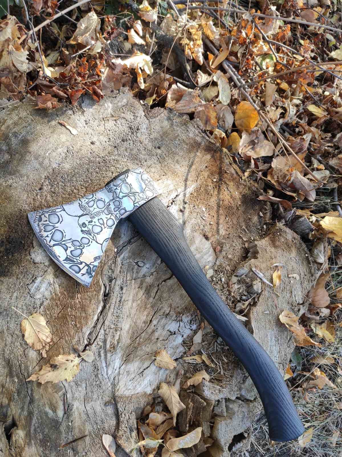 Axe, spear, skull, skeleton, viking, mens gift, Halloween, iron gift, steel gift, birthday, anniversary,Christmas,military,Father,graduation