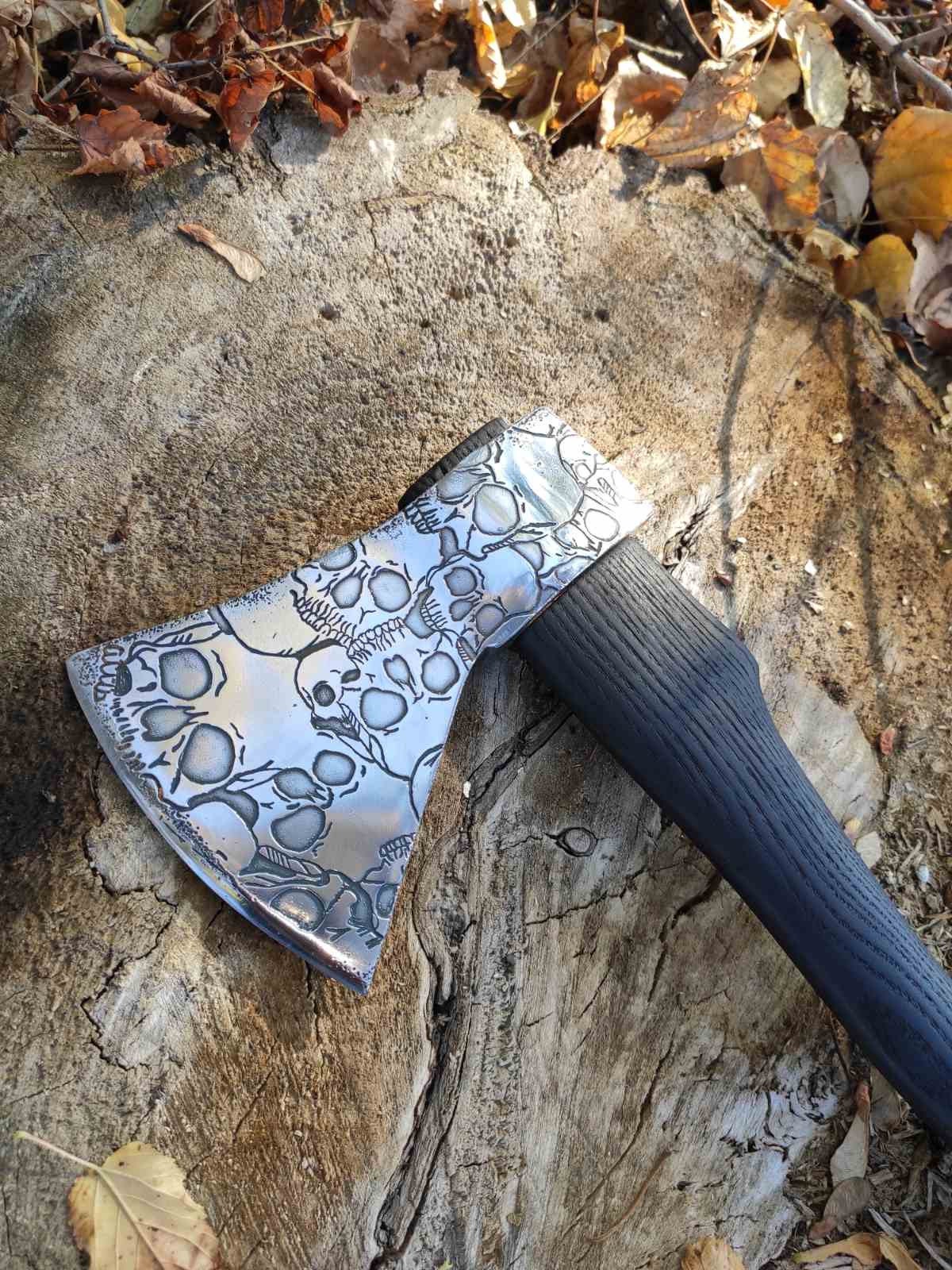 Axe, spear, skull, skeleton, viking, mens gift, Halloween, iron gift, steel gift, birthday, anniversary,Christmas,military,Father,graduation