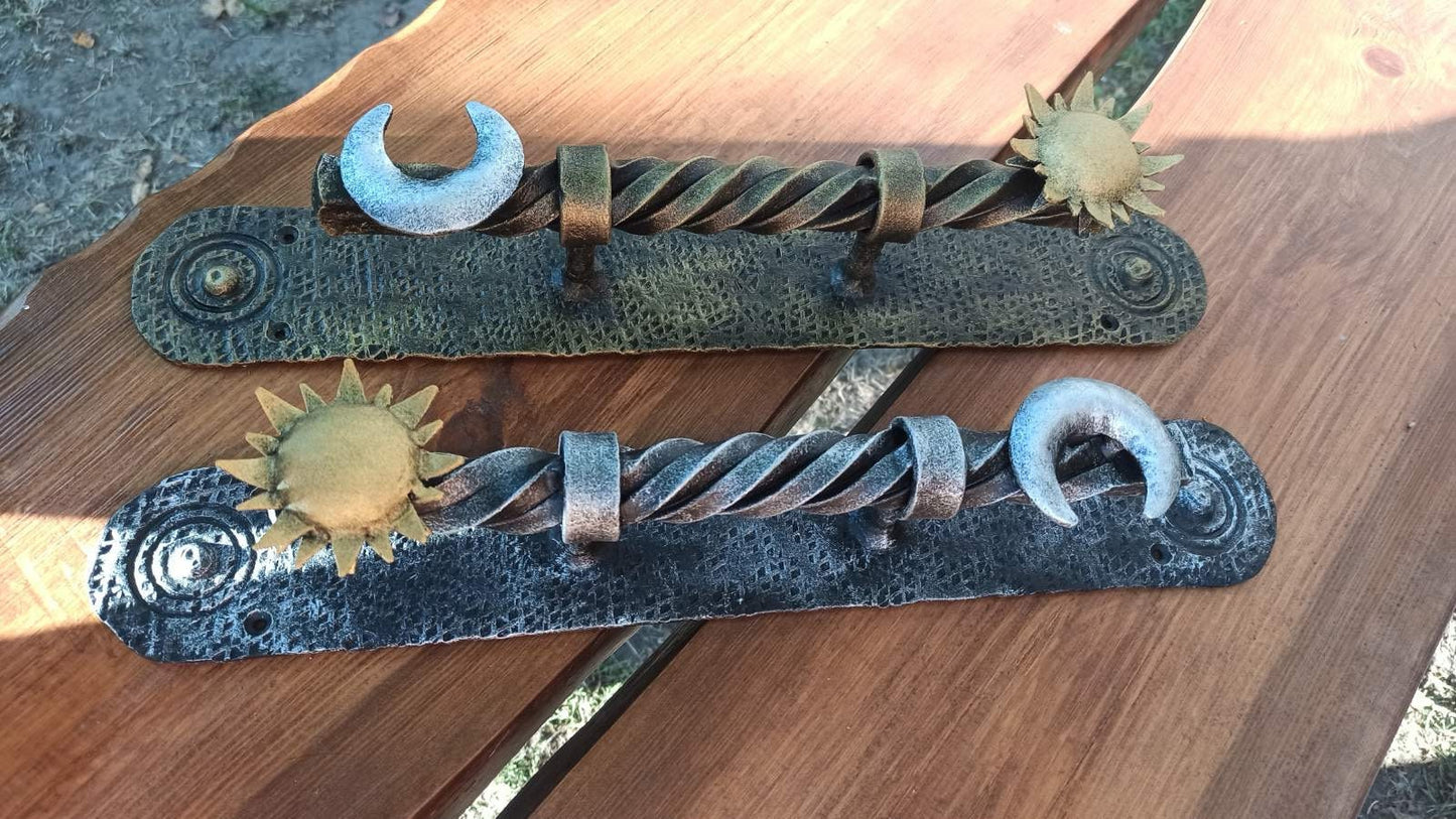 Door handle, sun, moon, door pull, barn, door decor, hardware, Christmas, birthday, anniversary, new house, nature, universe, cosmos, star