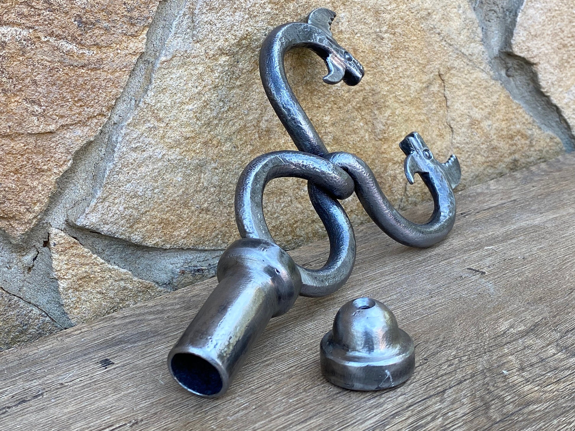 Stave, snake, dragon, DIY, medieval, antique, iron gift, 6th anniversary, cosplay, birthday, iron anniversary, trident, lizard, anniversary