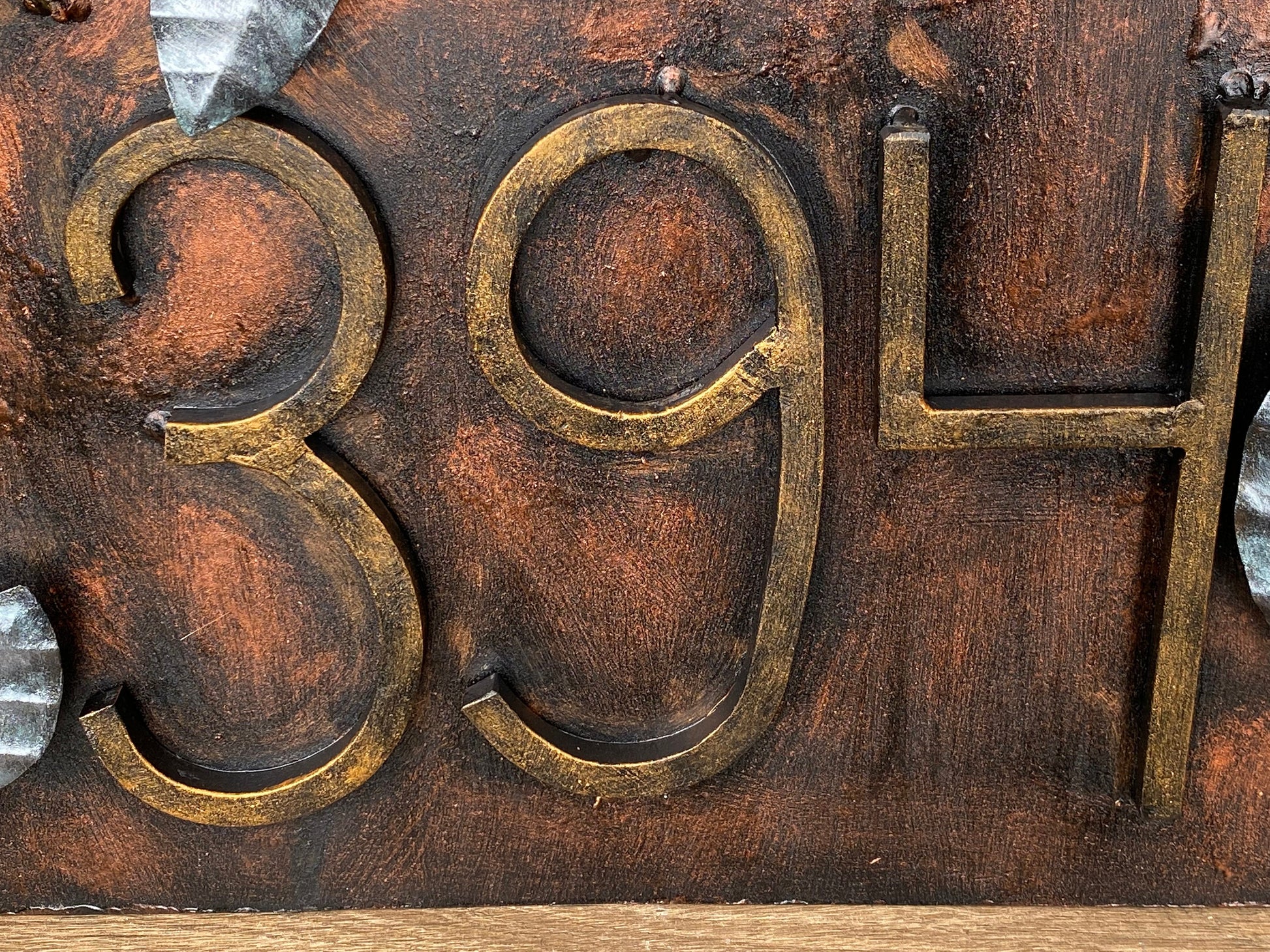 House number plaque, address, bee, sunflower, house number, Christmas, address plate, birthday, address wall sign, anniversary, iron gift