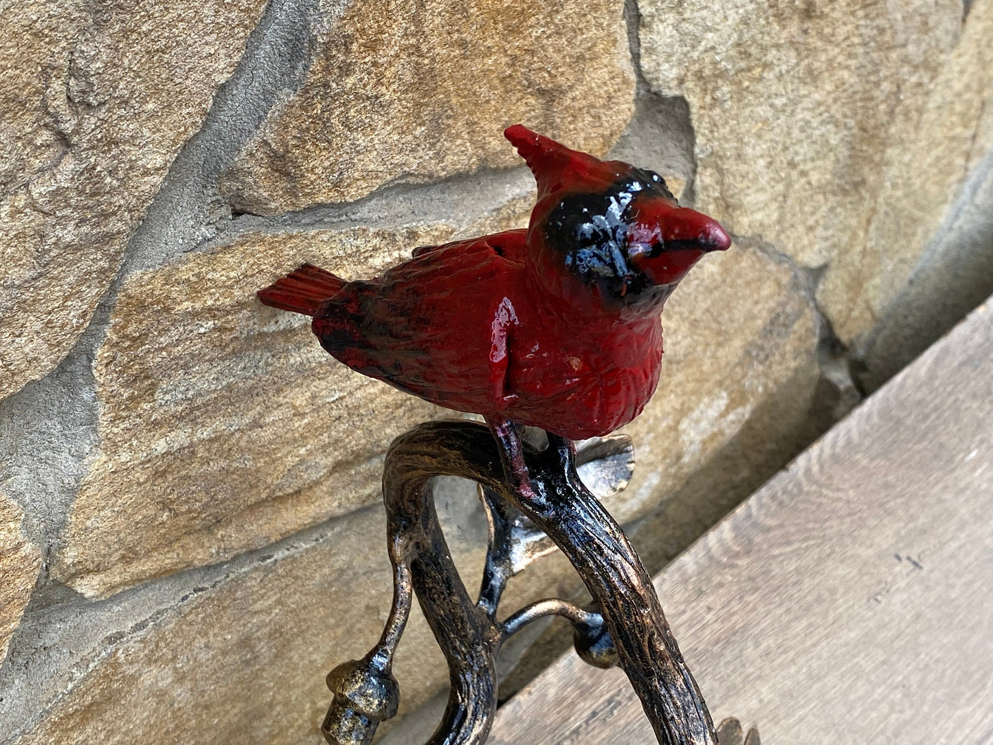 Door pull, door handle, door hardware, cardinal, oak, acorn, bird, forest decor, Christmas, animal, jungle, safari, tropical decor, zoo