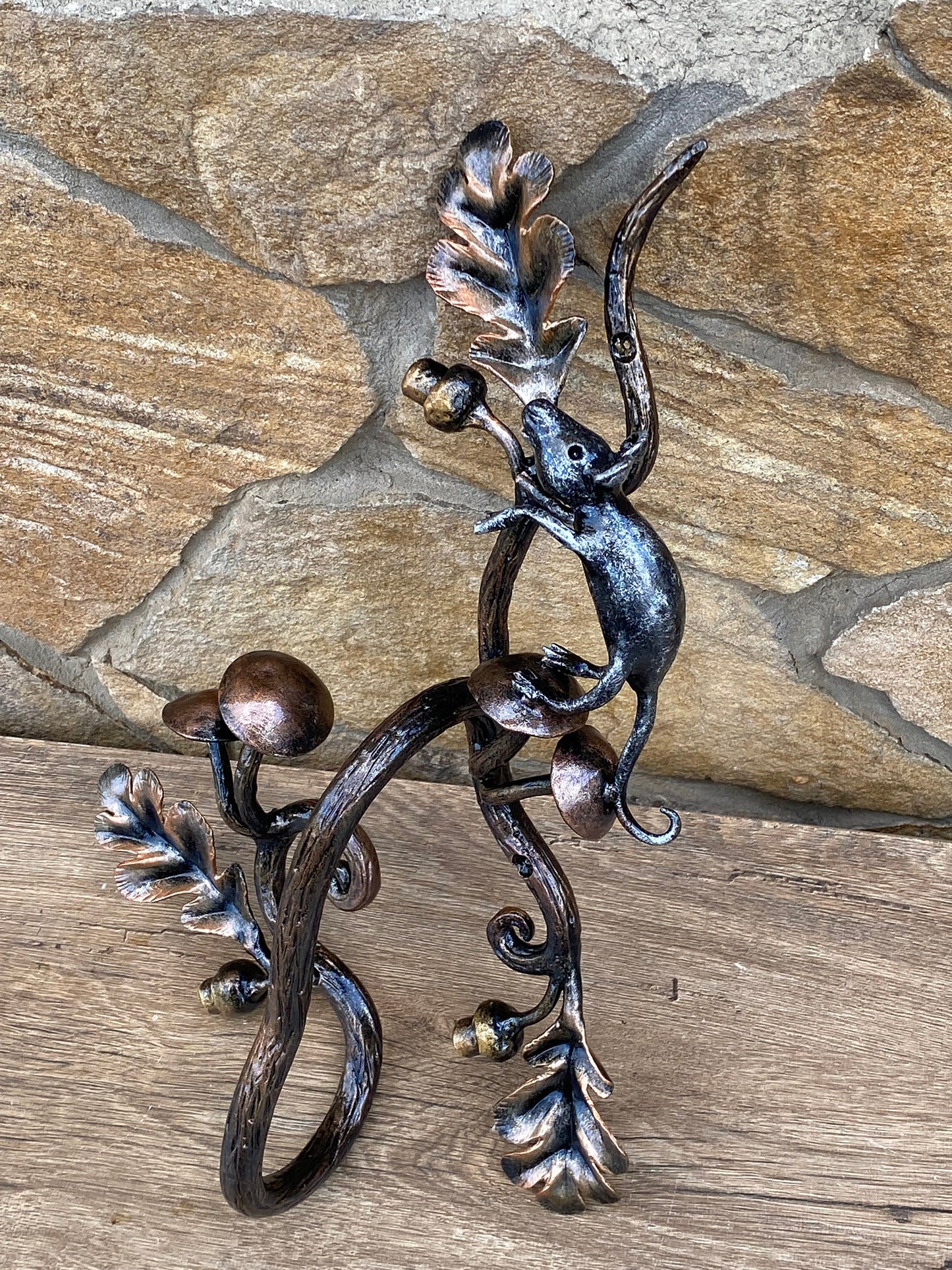 Door pull, door handle, door hardware, mouse, oak, acorn, forest decor, Christmas, animal, jungle, safari, tropical decor, zoo, wild life