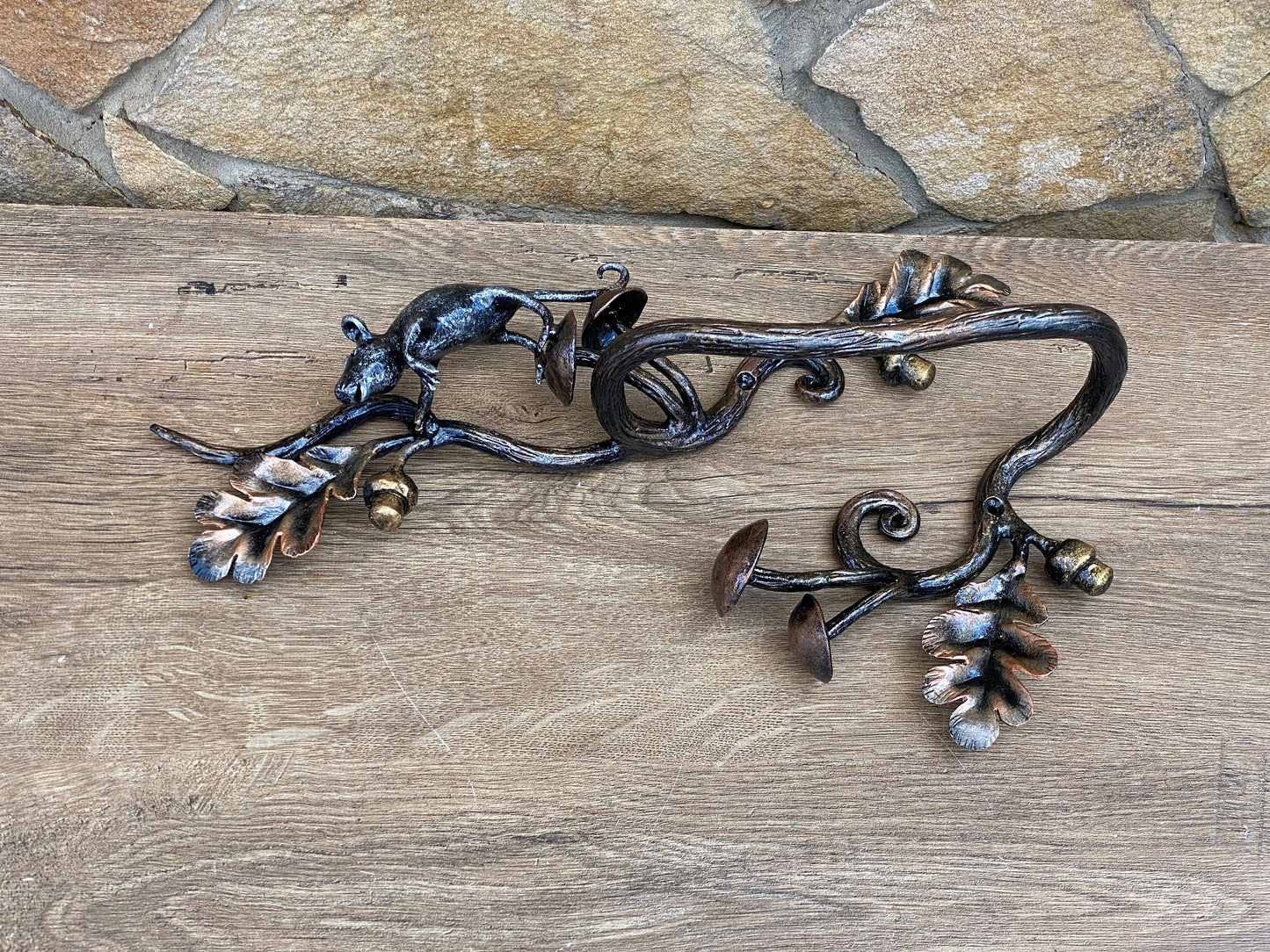 Door pull, door handle, door hardware, mouse, oak, acorn, forest decor, Christmas, animal, jungle, safari, tropical decor, zoo, wild life
