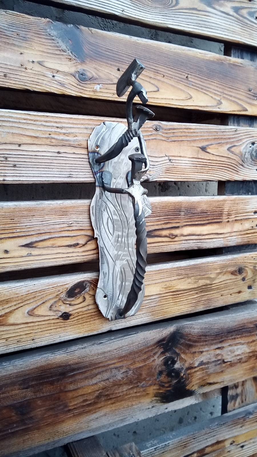 Door handle, door pull, barn door handle, barn door pull, industrial decor, steampunk decor, iron gift, railroad spike, railway, Christmas