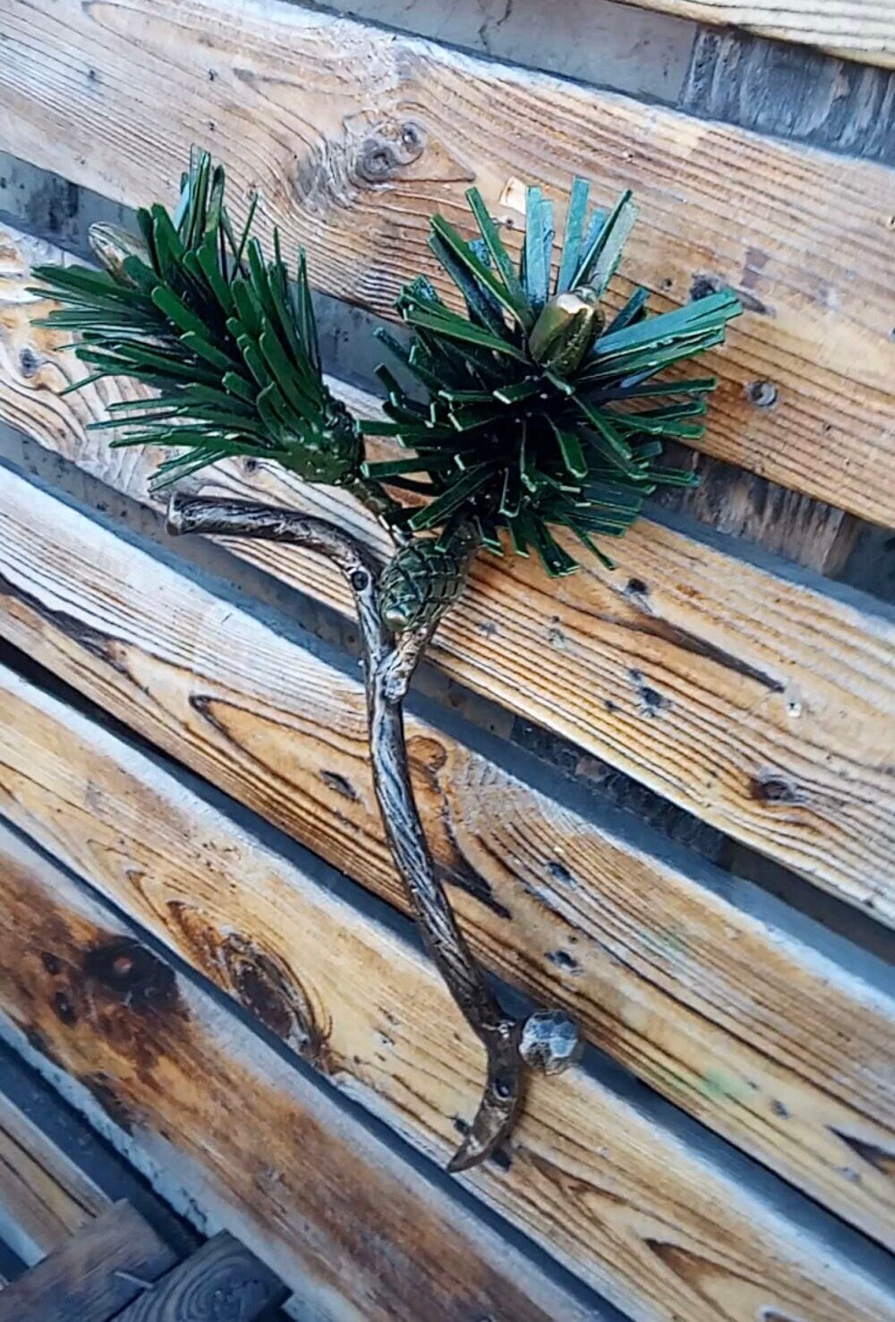 Door handle, door pull, forest decor, pine, pine cone, iron gift, blacksmith, nature, wild nature, Christmas, birthday, Mothers Day, animal