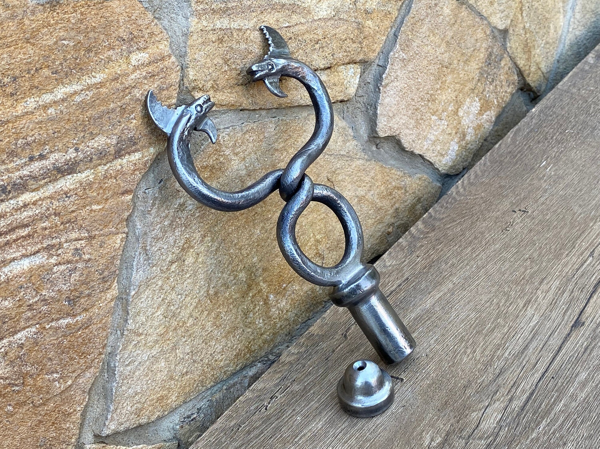 Stave, snake, dragon, DIY, medieval, antique, iron gift, 6th anniversary, cosplay, birthday, iron anniversary, trident, lizard, anniversary