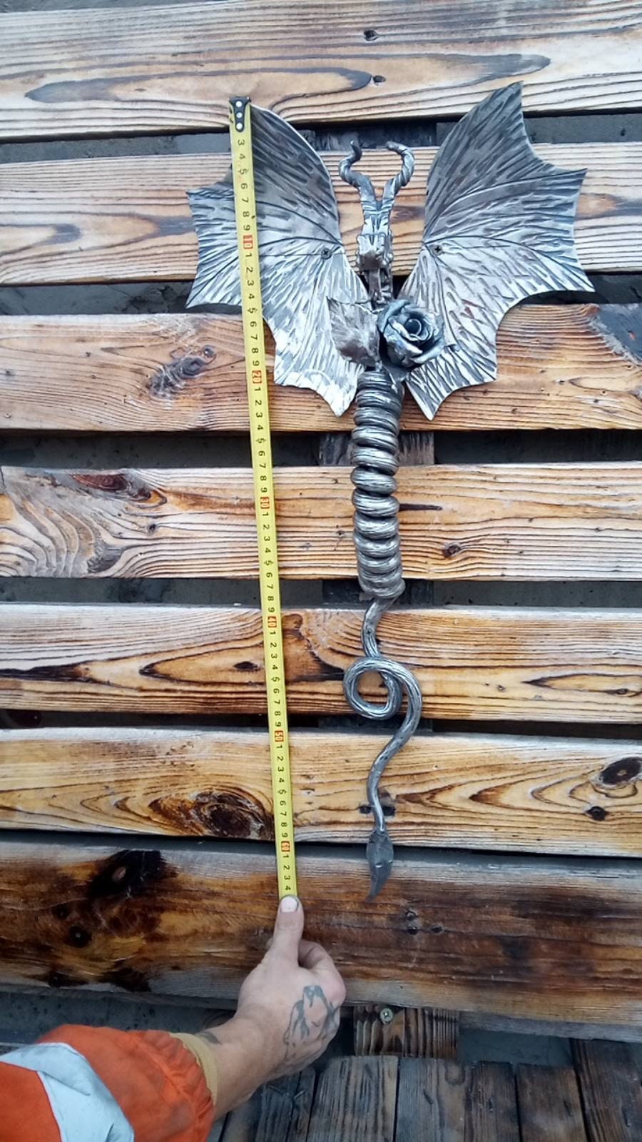 Door handle, dragon, rose, medieval, Christmas, birthday, anniversary, ancient, viking, cottage, vintage, castle, iron gift,iron rose,flower