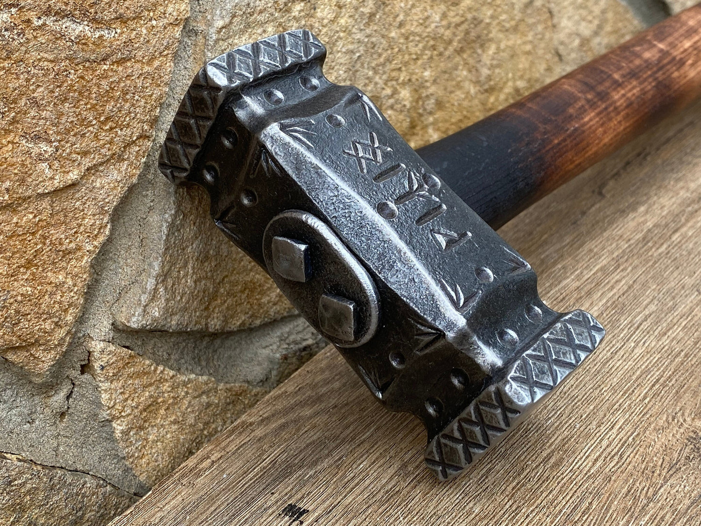 Hammer, raven, crow, Celtic gift, graduation gift, groomsmen gift, 6th anniversary, 11th anniversary, bridesmaid, newlyweds, engagement gift