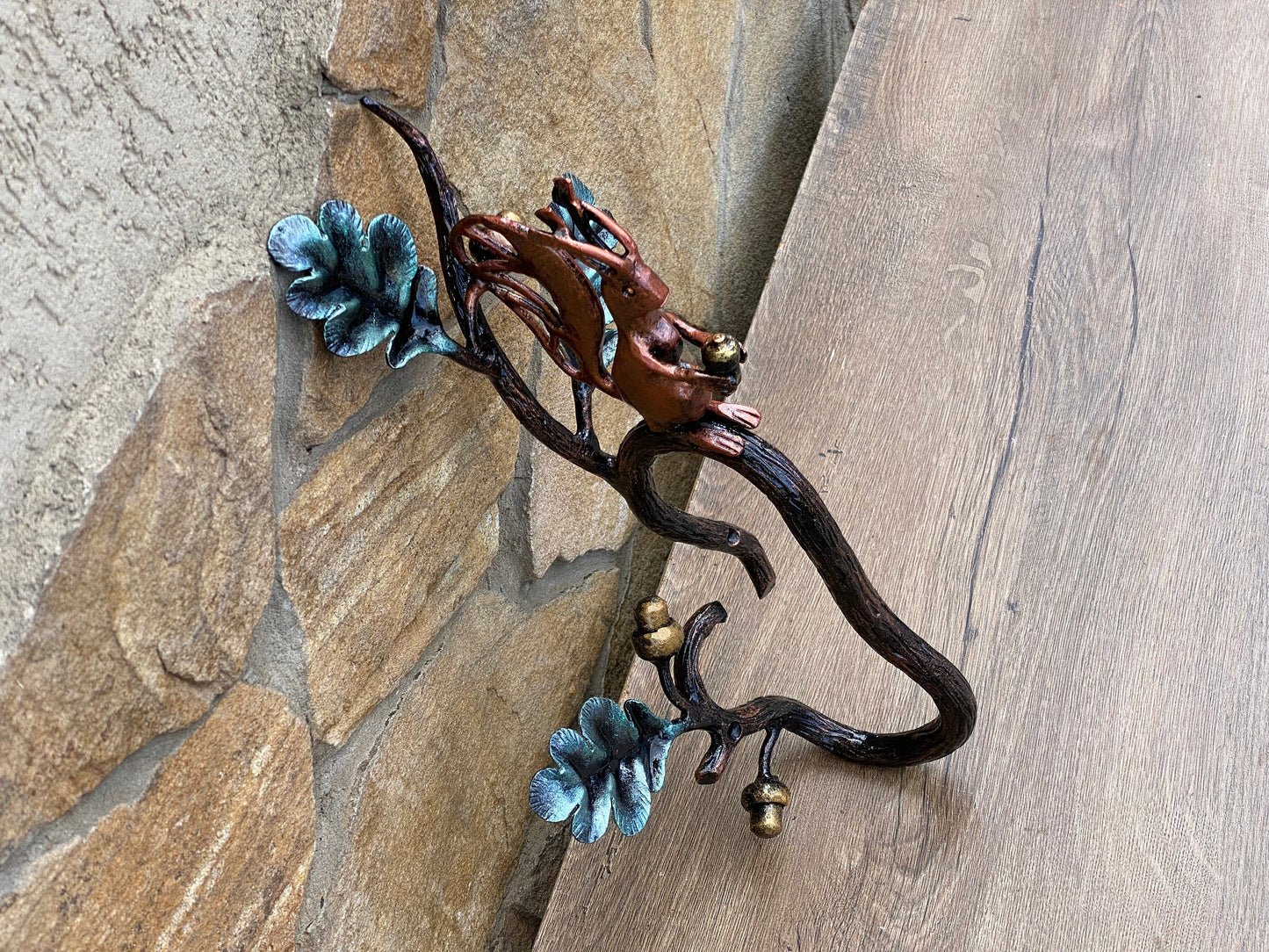 Door pull, door handle, door hardware, squirrel, oak, acorn, wild nature, forest decor, Christmas, animal, jungle, safari,animal party,house
