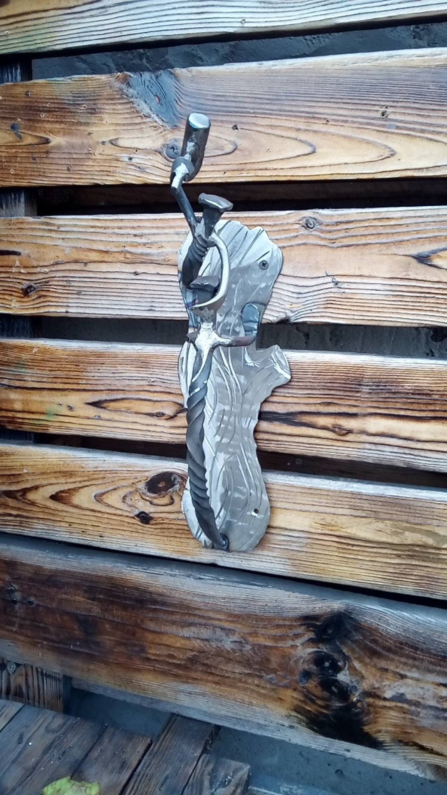 Door handle, door pull, barn door handle, barn door pull, industrial decor, steampunk decor, iron gift, railroad spike, railway, Christmas