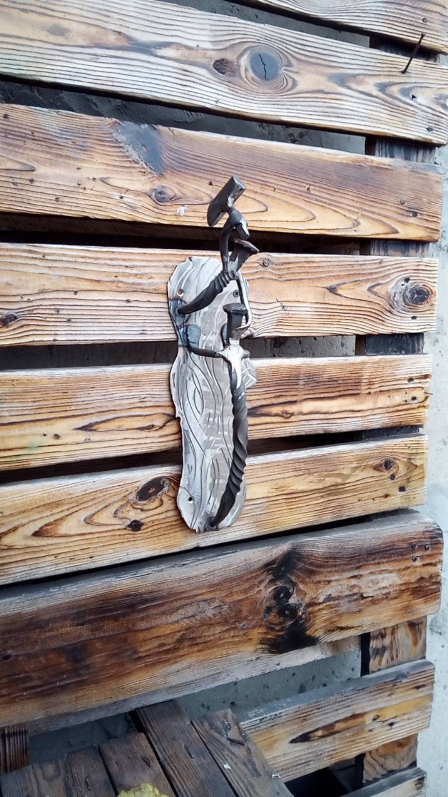 Door handle, door pull, barn door handle, barn door pull, industrial decor, steampunk decor, iron gift, railroad spike, railway, Christmas