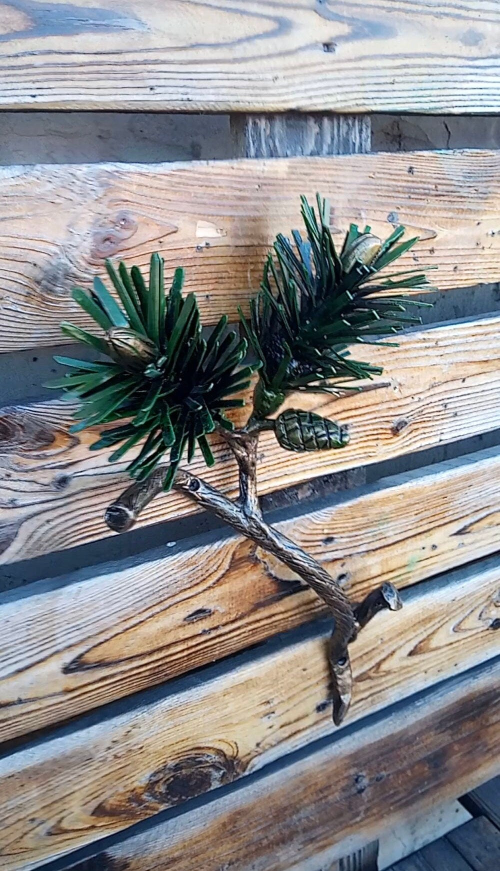 Door handle, door pull, forest decor, pine, pine cone, iron gift, blacksmith, nature, wild nature, Christmas, birthday, Mothers Day, animal