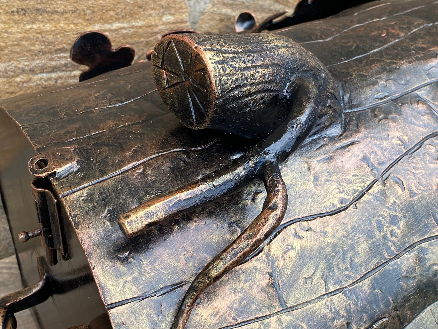 Mailbox, post box, lock box, mail box, iron gift, house numbers, house number sign, Christmas, anniversary, birthday, acorn, oak, mouse, owl