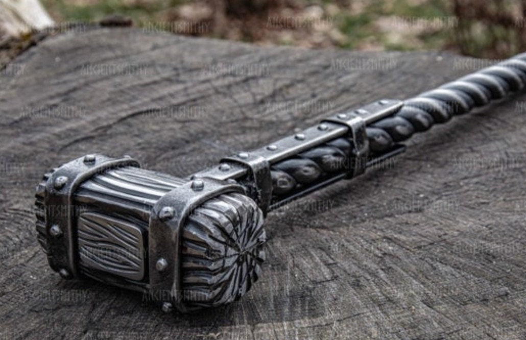Walking cane, walking stick, cane, hammer, iron gift for men, stick, gift for men, birthday gift, Christmas,Fathers Day,iron gift,steel gift