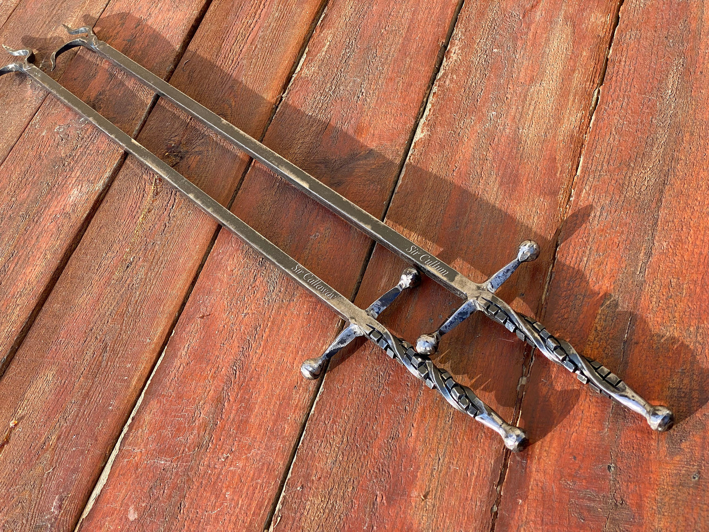 Fire poker, 6th anniversary, iron anniversary, Christmas, sword, gift for men,BBQ gift,fireplace,fire pit,firewood holder,birthday,iron gift