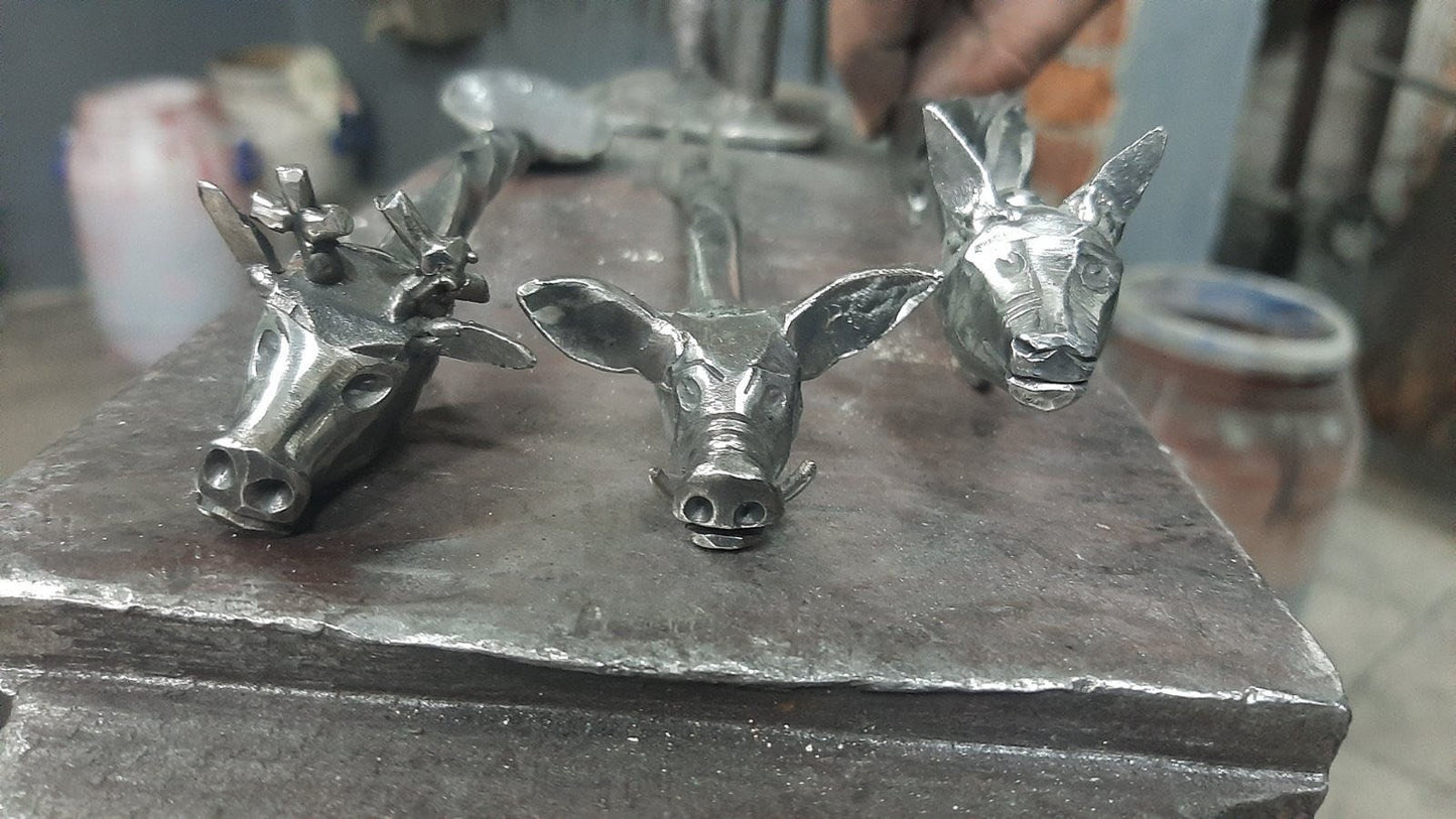 Fork, spoon, wedding, deer, pig, boar, stainless steel, travel gift, travel lover gift,groomsmen,travel,cutlery,flatware,steel gift,birthday