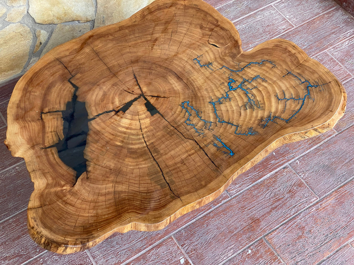 Epoxy resin table, slab table, live edge table, Christmas, resin, epoxy, burl table, natural edge, coffee table, birthday, wood slab table