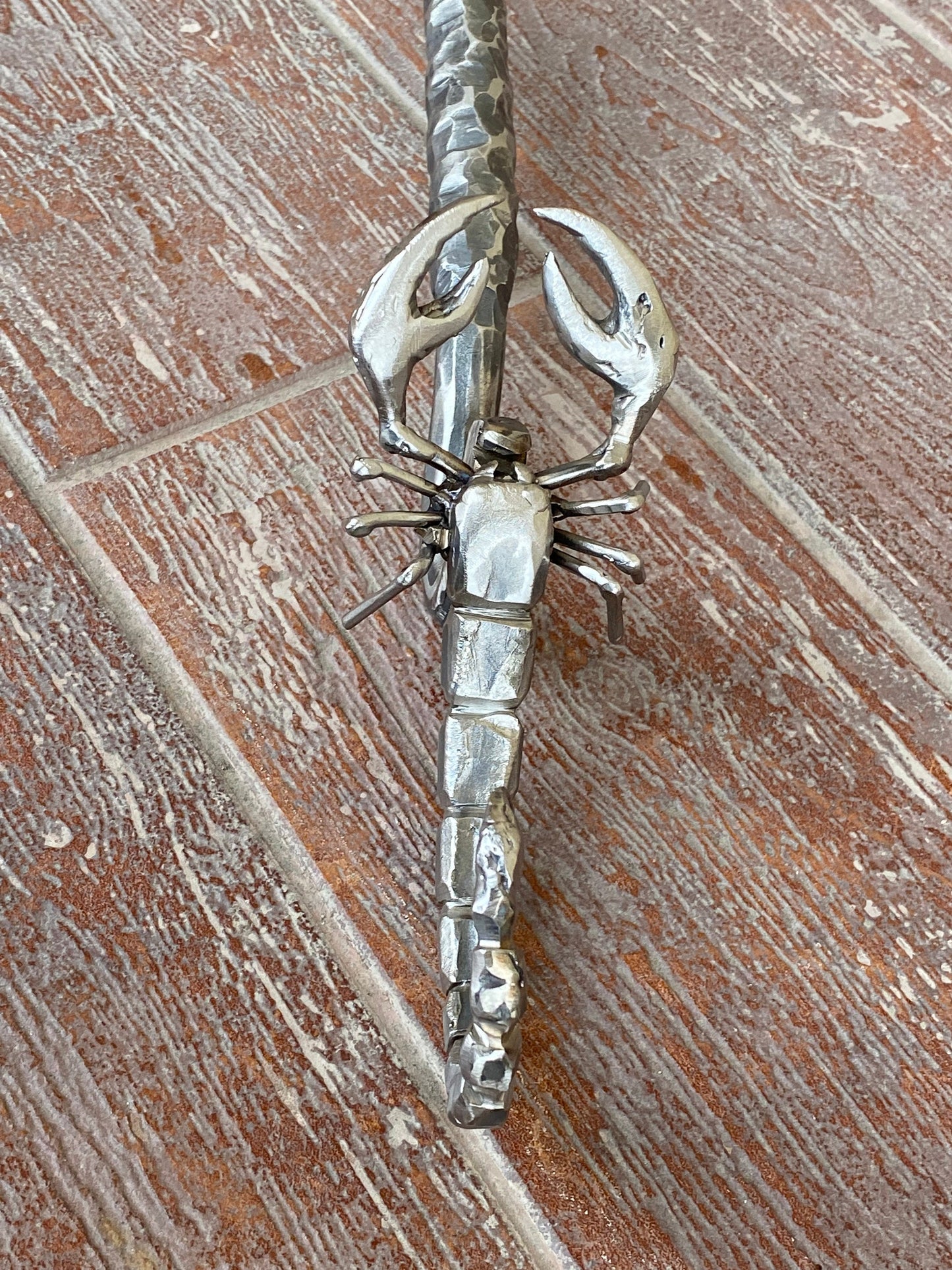 Stainless steel fire poker, scorpion, Halloween, Christmas, fire poker, birthday, firepoker, BBQ, fireplace, firewood, personalized gift,dad