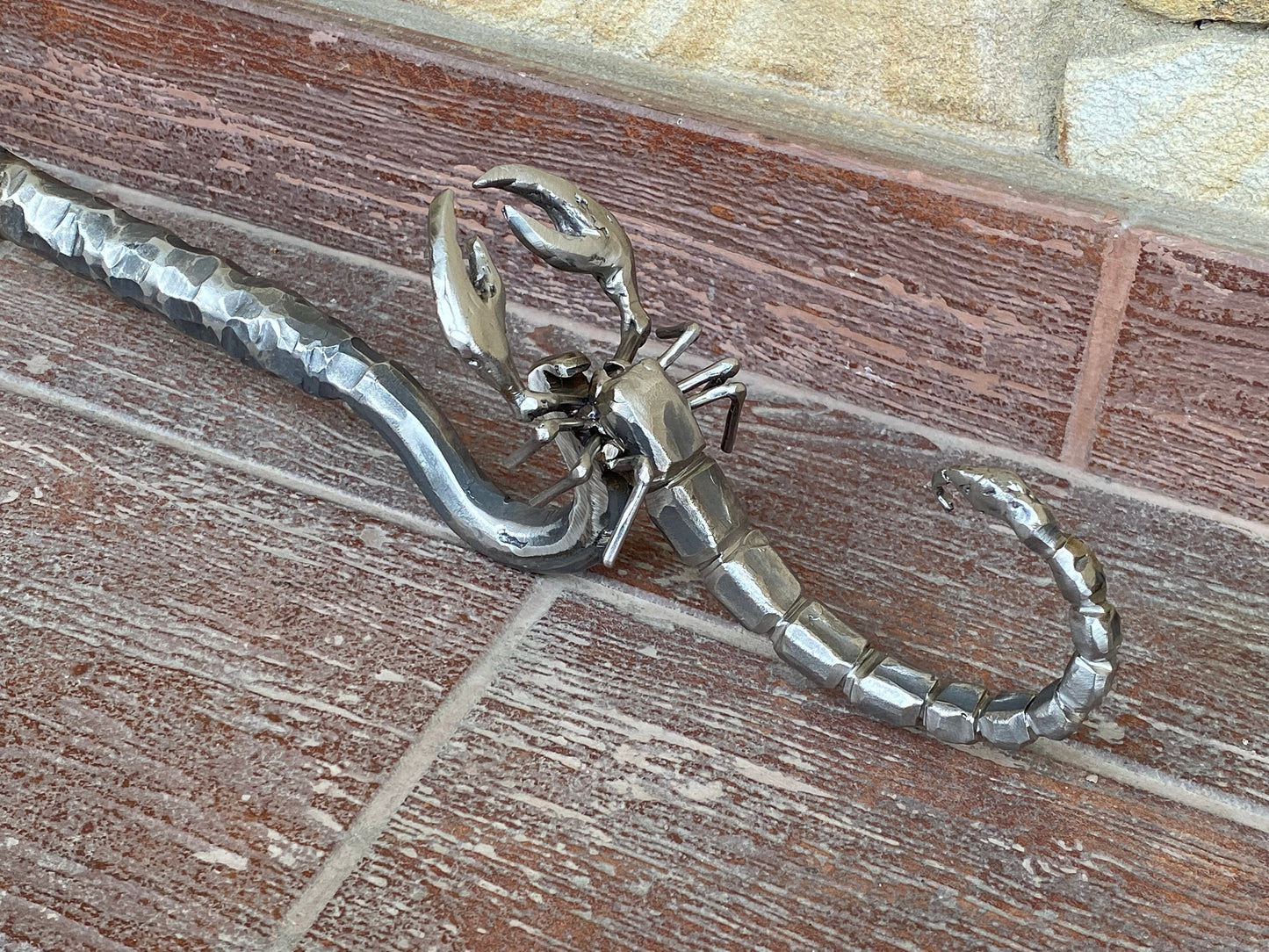 Stainless steel fire poker, scorpion, Halloween, Christmas, fire poker, birthday, firepoker, BBQ, fireplace, firewood, personalized gift,dad