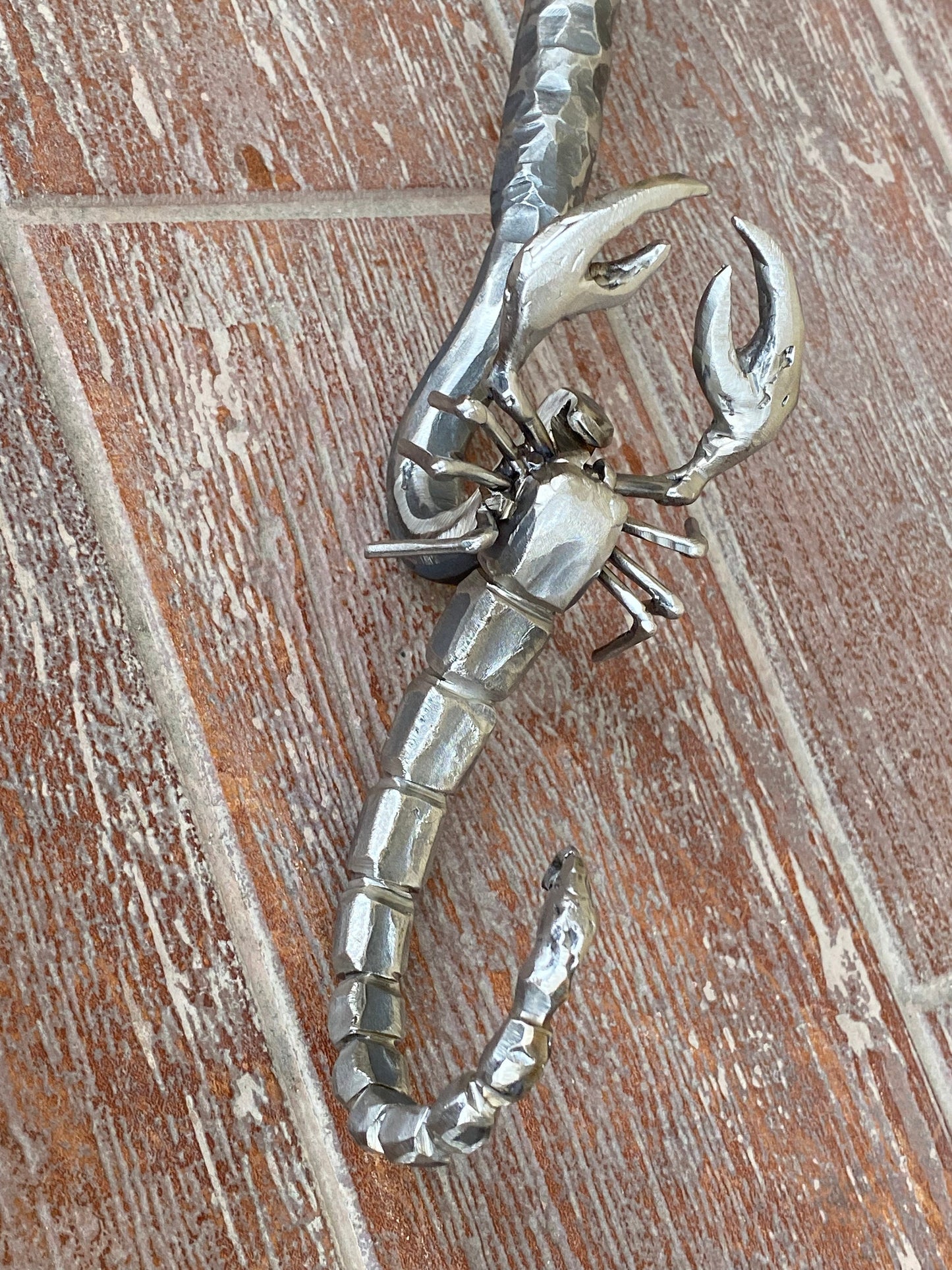 Stainless steel fire poker, scorpion, Halloween, Christmas, fire poker, birthday, firepoker, BBQ, fireplace, firewood, personalized gift,dad