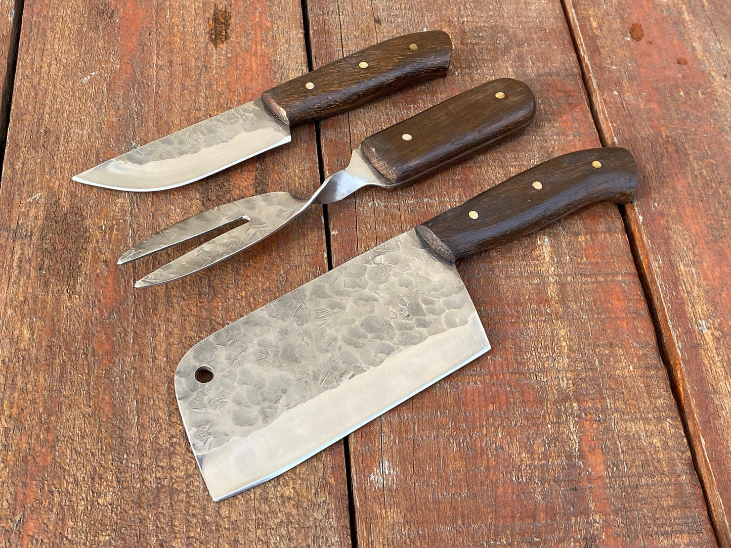 Medieval cutlery set, knife, spoon, butcher knife, Middle Ages, camp, travellers gift, grill, flatware, fork, cutlery, BBQ, kitchen gift