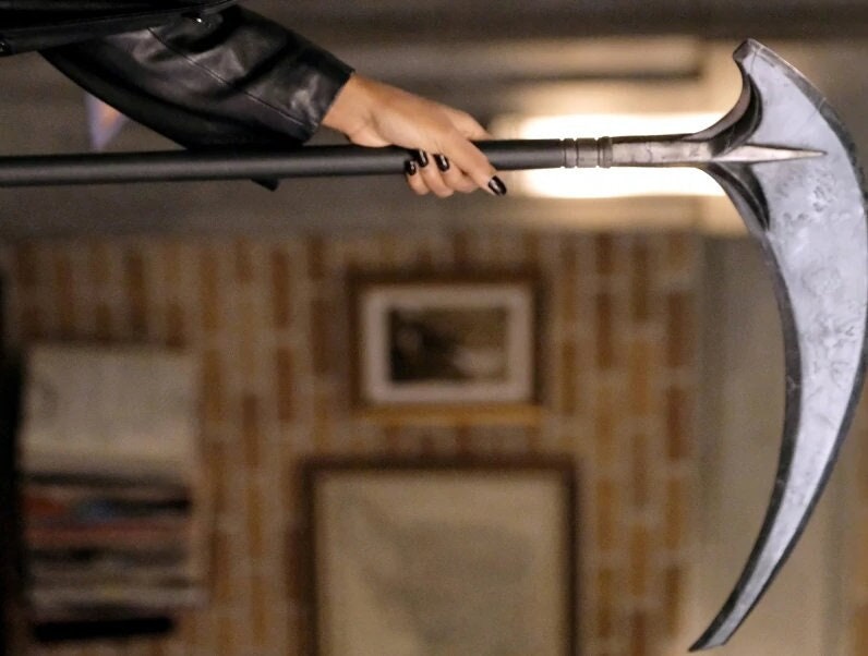 Scythe, iron gift, costume weapon, cosplay, prop, Halloween, gamer gift, cosplay armor, death, soul, dead, birthday, Christmas, mens gift