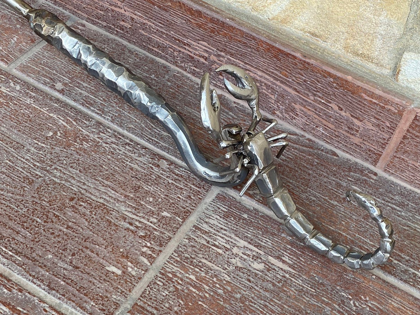 Stainless steel fire poker, scorpion, Halloween, Christmas, fire poker, birthday, firepoker, BBQ, fireplace, firewood, personalized gift,dad