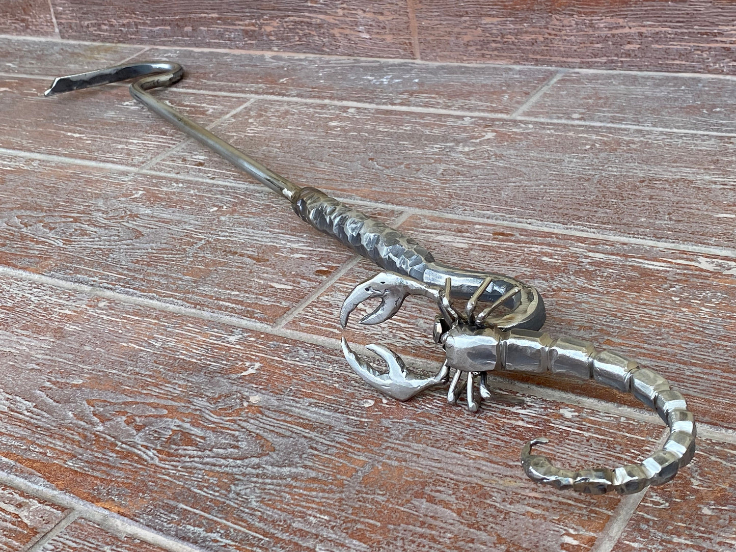 Stainless steel fire poker, scorpion, Halloween, Christmas, fire poker, birthday, firepoker, BBQ, fireplace, firewood, personalized gift,dad
