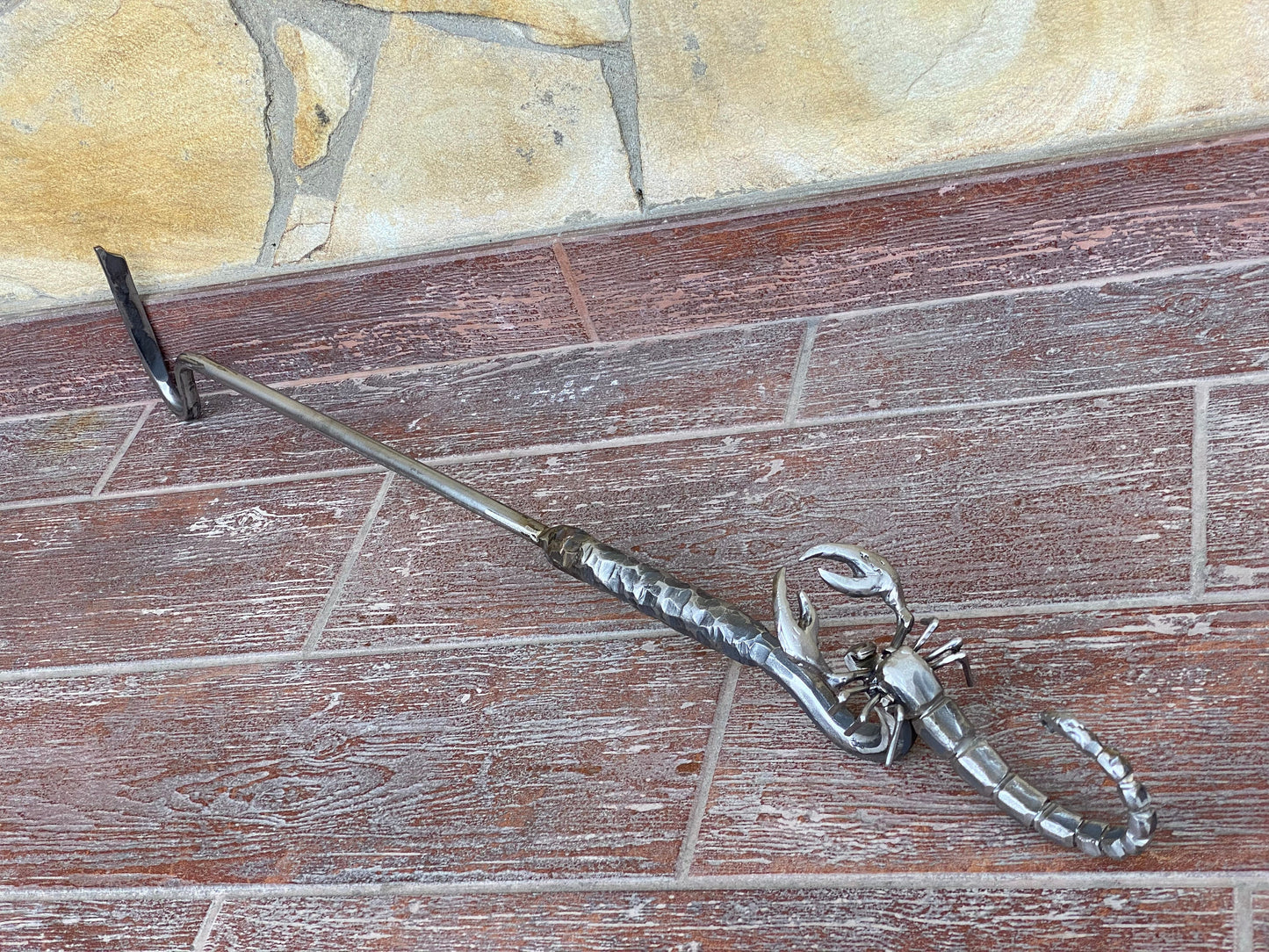 Stainless steel fire poker, scorpion, Halloween, Christmas, fire poker, birthday, firepoker, BBQ, fireplace, firewood, personalized gift,dad