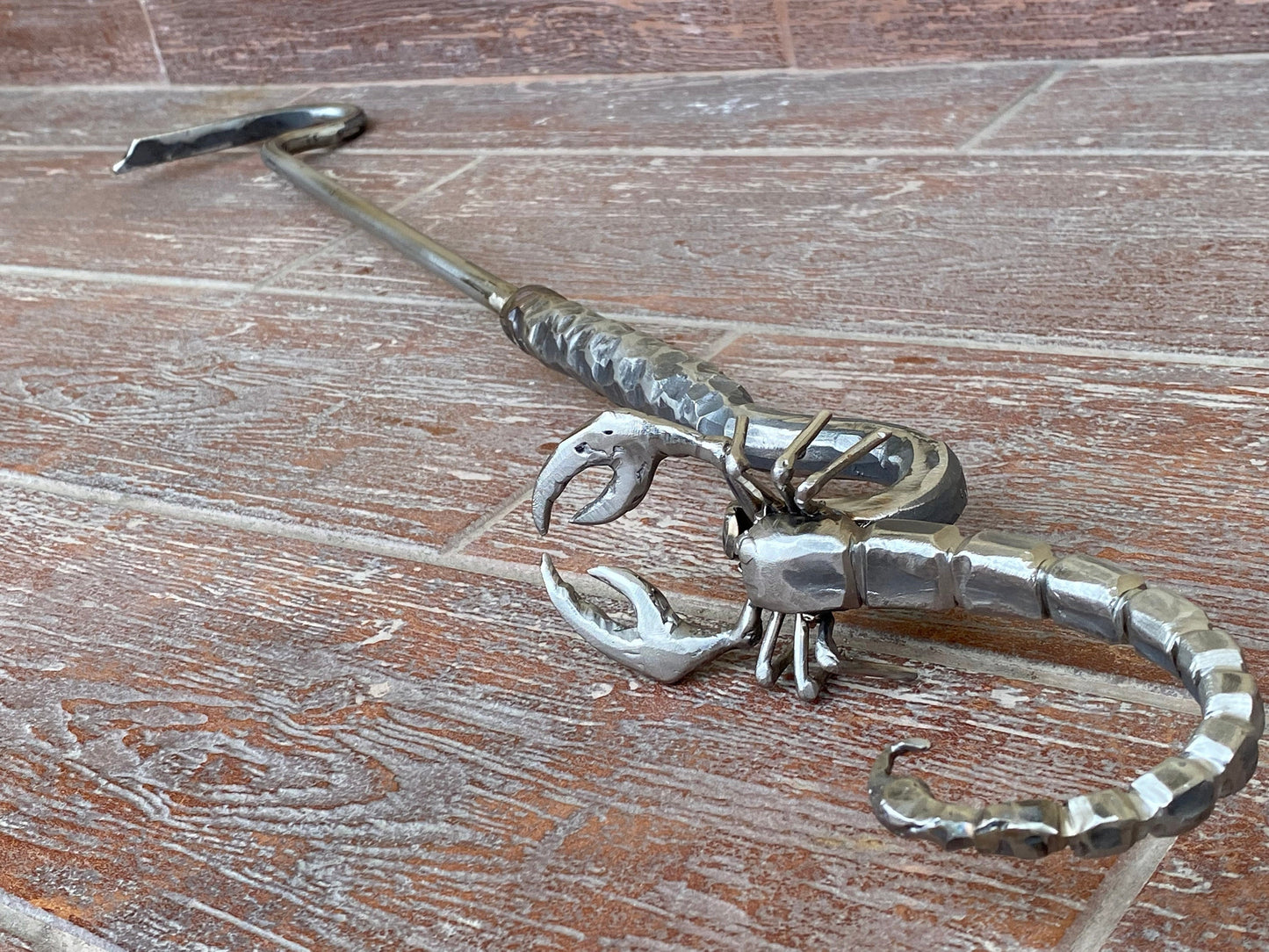 Stainless steel fire poker, scorpion, Halloween, Christmas, fire poker, birthday, firepoker, BBQ, fireplace, firewood, personalized gift,dad