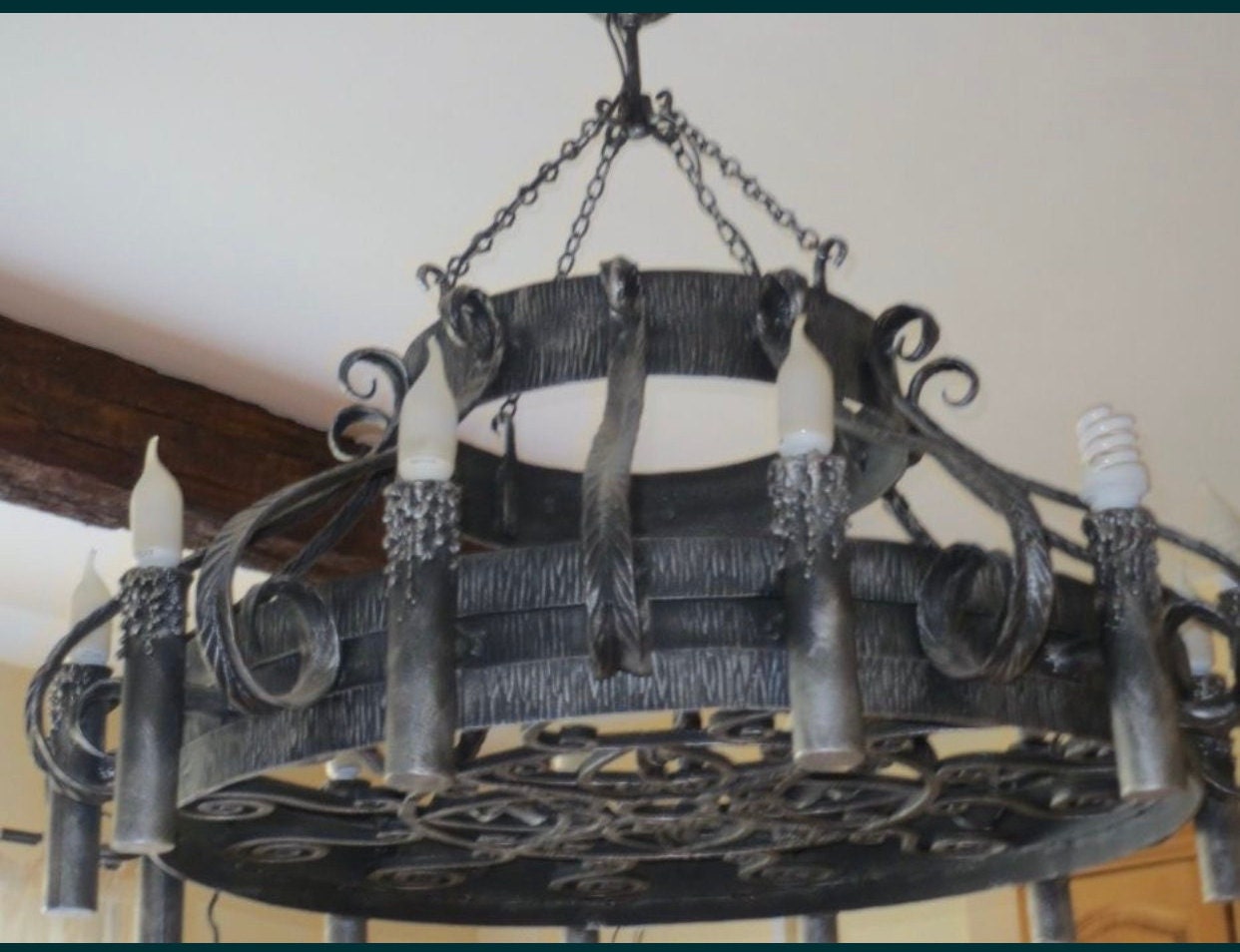 Medieval chandelier, ceiling sconce, chandelier, wall sconce, castle, Middle Ages, ceiling lamp, birthday, Christmas, viking, anniversary