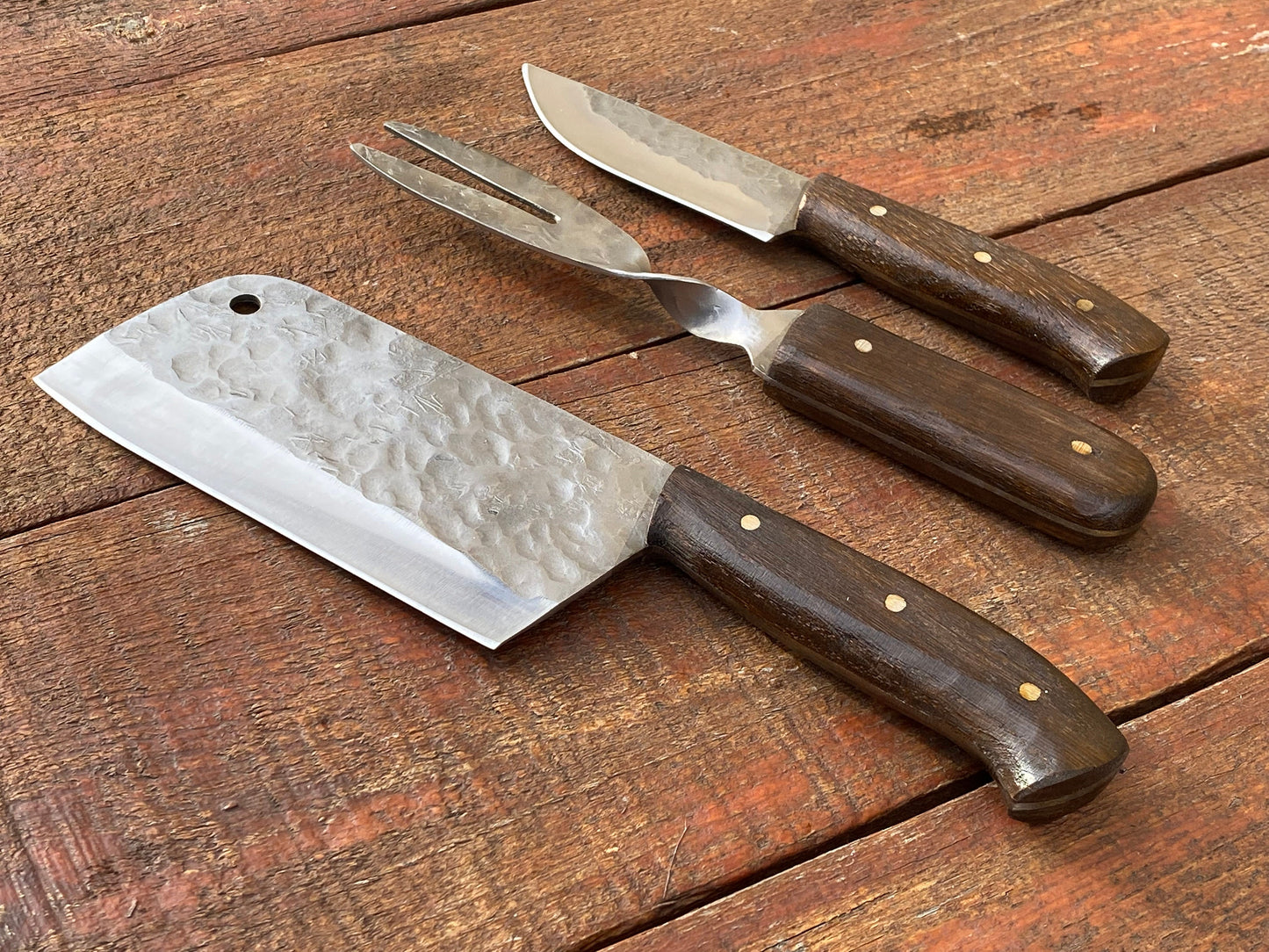 Medieval cutlery set, knife, spoon, butcher knife, Middle Ages, camp, travellers gift, grill, flatware, fork, cutlery, BBQ, kitchen gift