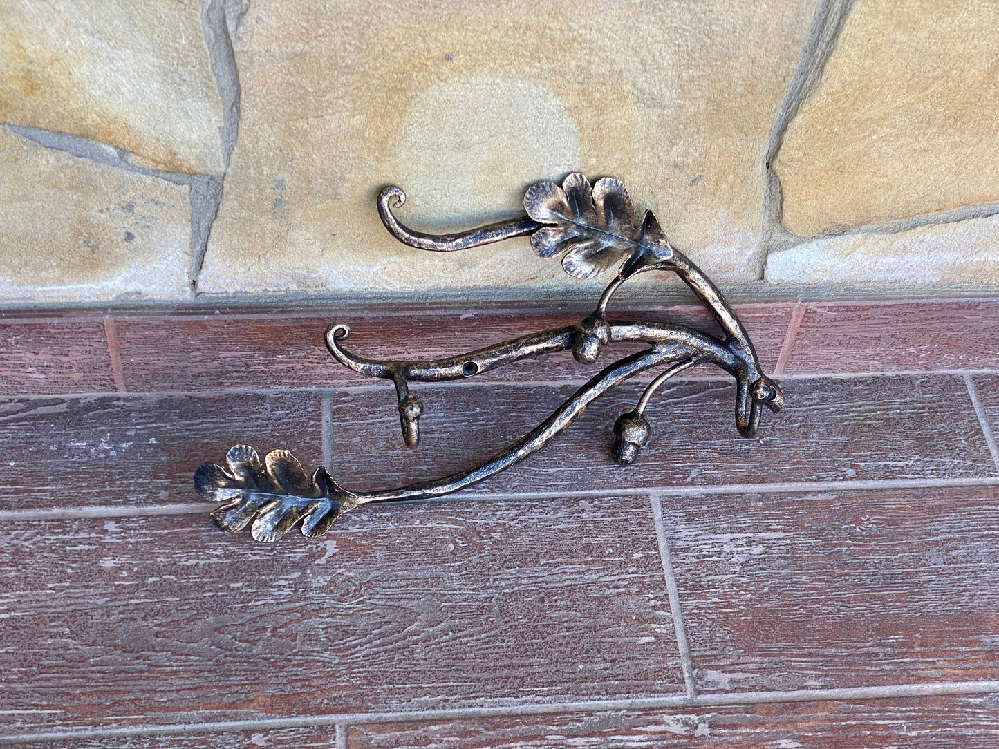 Wall hook, iron anniversary, wall hanger, iron gift, acorn, oak, towel, clothes, umbrella, key holder, entrance furtiture, key hook, hook