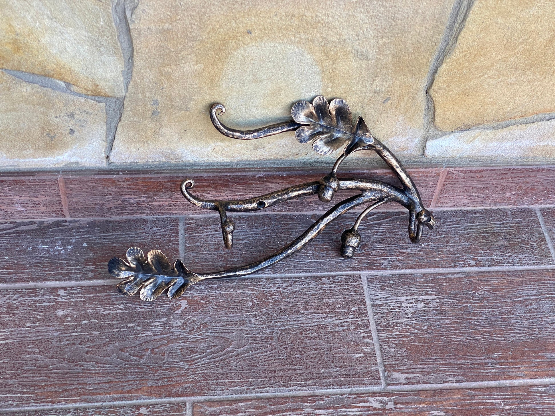 Wall hook, iron anniversary, wall hanger, iron gift, acorn, oak, towel, clothes, umbrella, key holder, entrance furtiture, key hook, hook