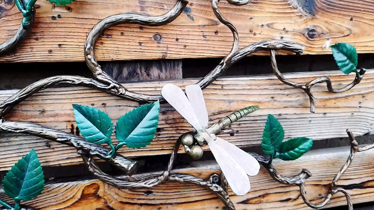 Wall hook, steel anniversary, wall hanger, steel gift, dragonfly, towel, clothes, umbrella, key holder, entrance furtiture, key hook, hook